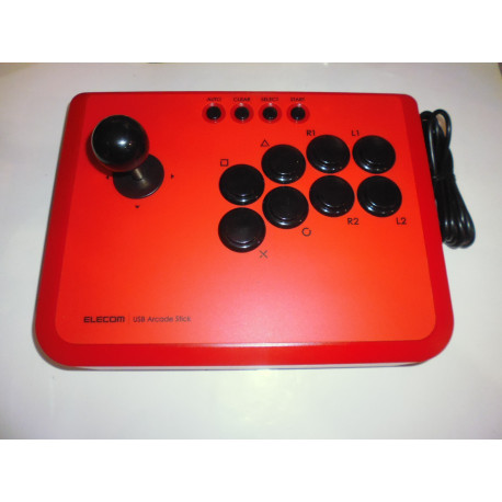 PS3 Elecom USB Arcade Stick Rojo