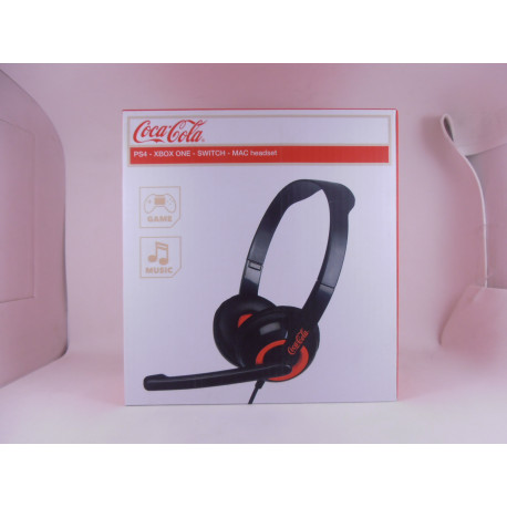 Auriculares Gaming Coca Cola (Validos para PS4, XBO, Switch y MAC)