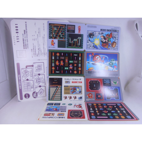 Famicom History Book Stickers Wrecking Crew + Clu Clu Land
