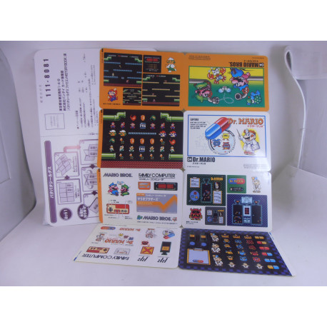 Famicom History Book Stickers Dr.Mario + Mario Bros.