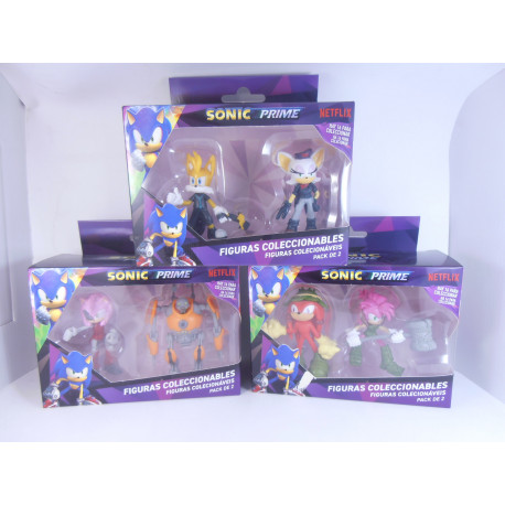 Sonic Prime - Pack de 2 Figuras Coleccionables (Nuevo)