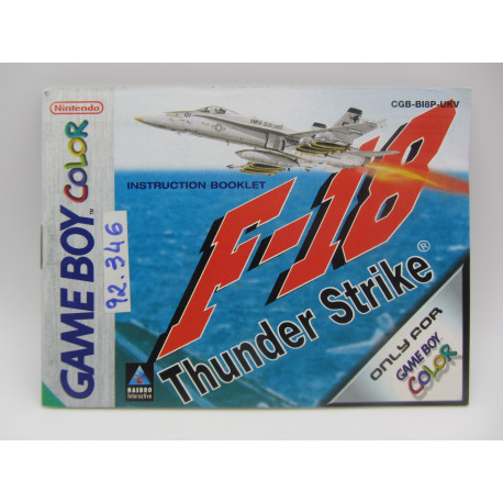 Game Boy Color - F-18 Thunder Strike - UKV